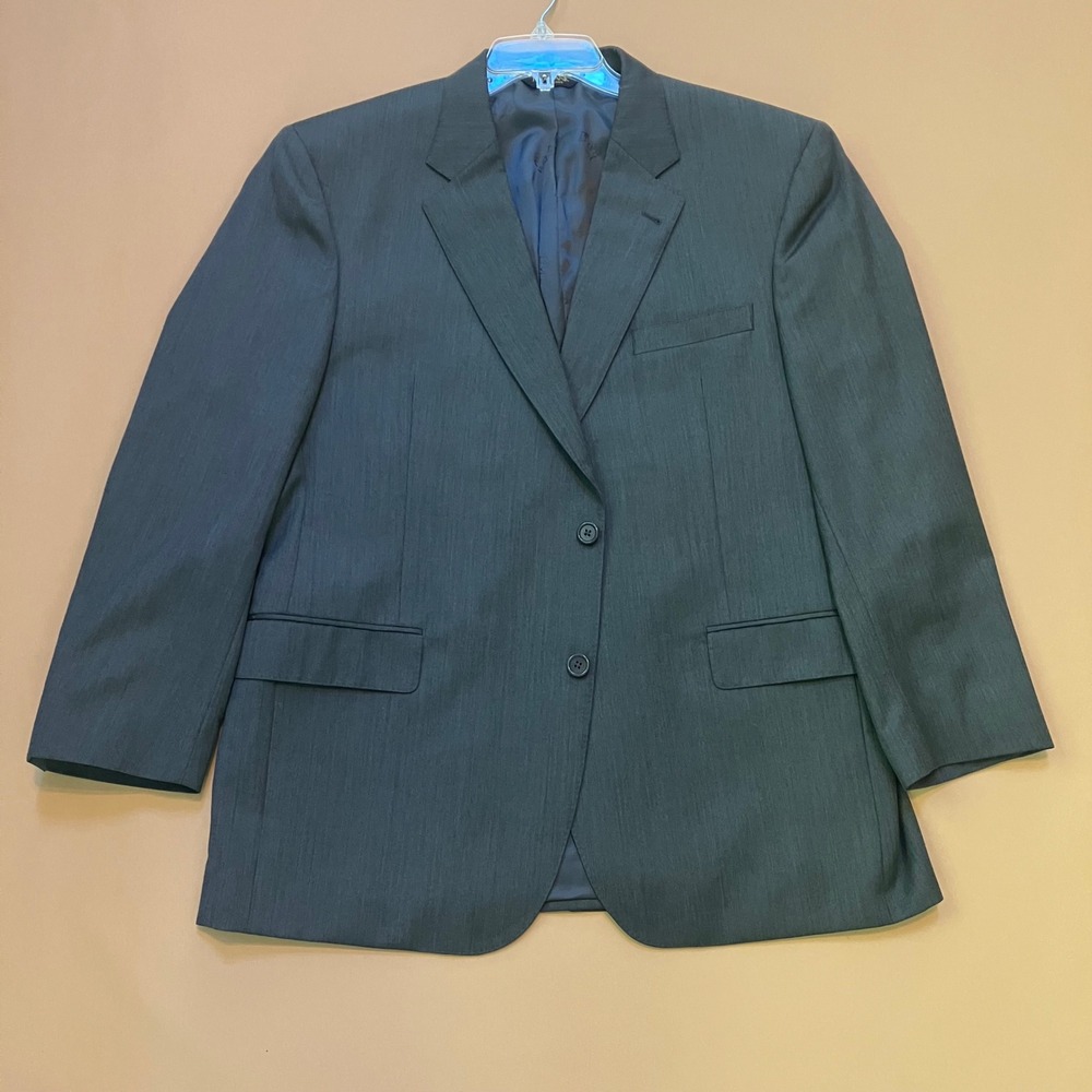 Jos A Bank‎ Signature Gold Wool Gray Herringbone Blazer Jacket Men's 44R